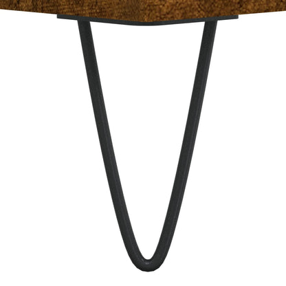 Mobile Porta Dischi Rovere Fumo 121x38x48 cm Legno Multistrato
