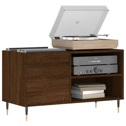 Mobile Porta Dischi Rovere Marrone 85x38x48cm Legno Multistrato - homemem39