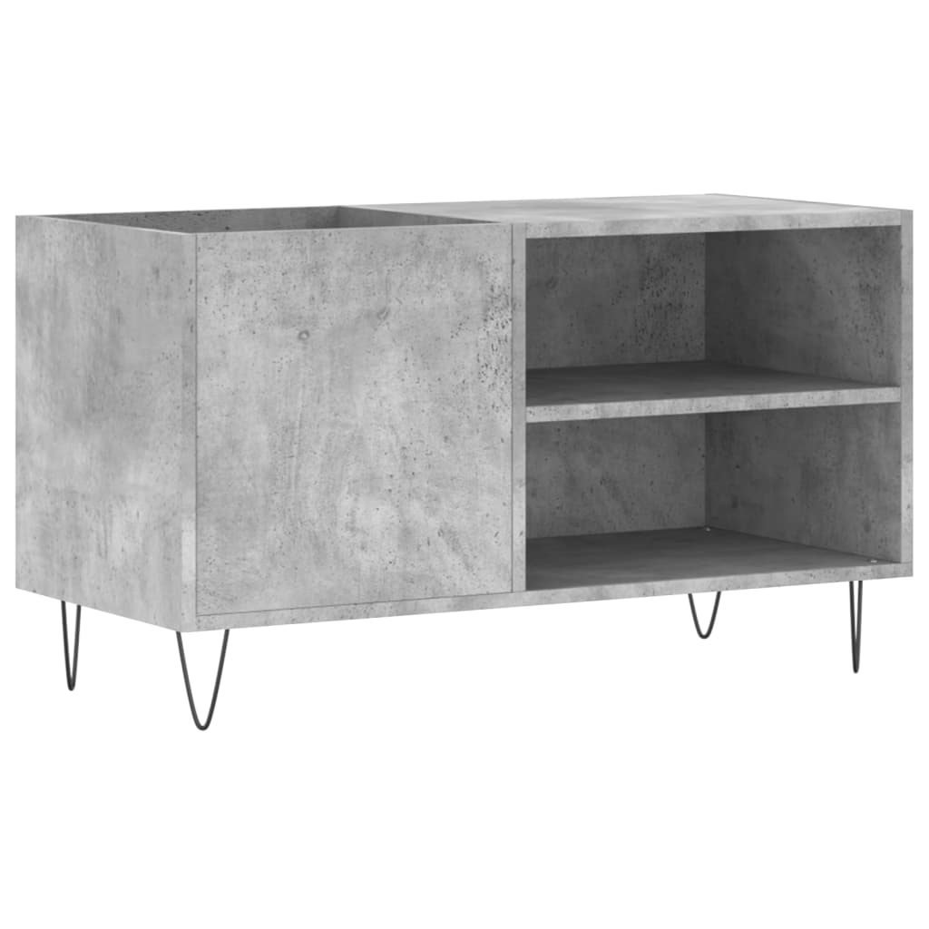 Mobile Porta Dischi Grigio Cemento 85x38x48cm Legno Multistrato - homemem39