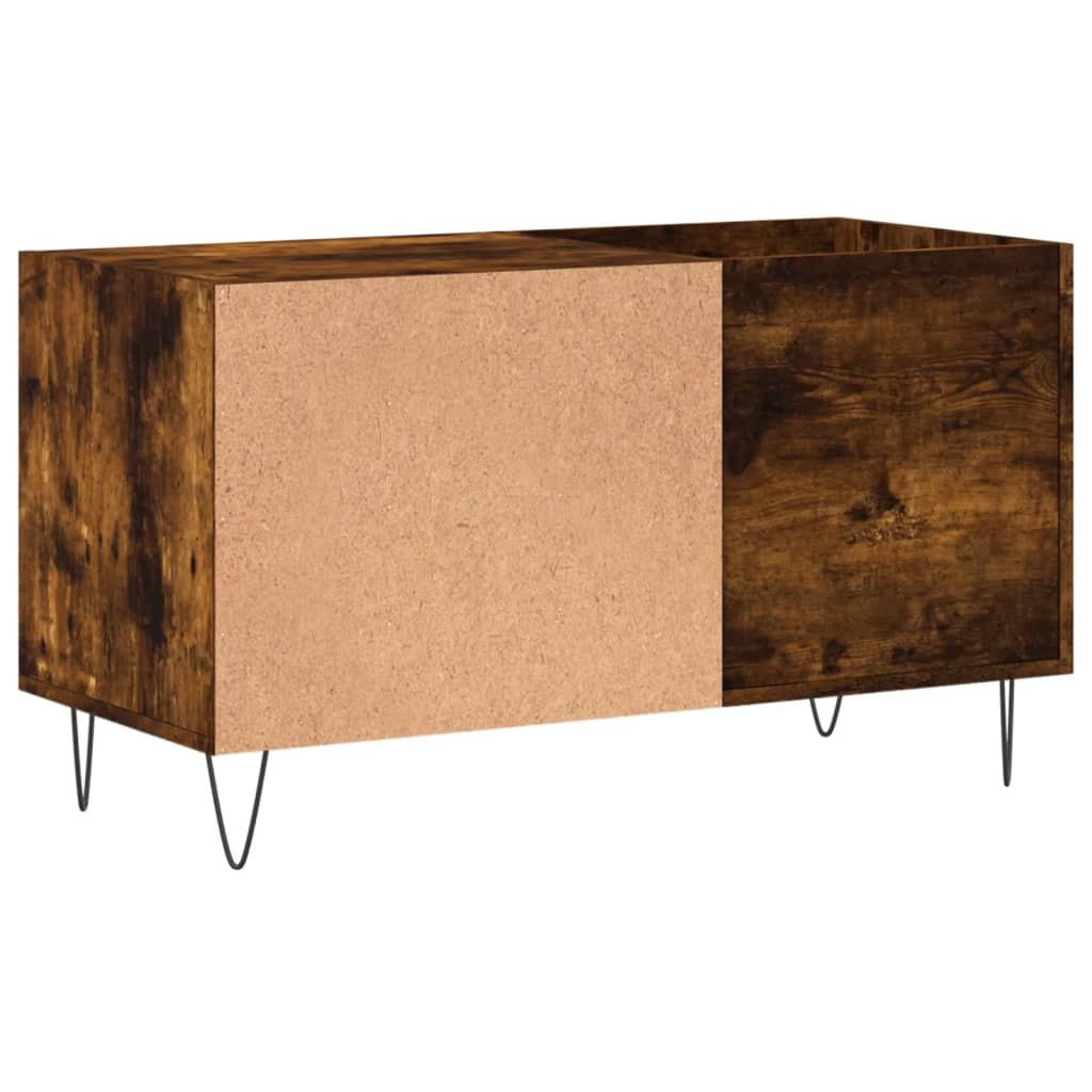 Mobile Porta Dischi Rovere Fumo 85x38x48 cm Legno Multistrato - homemem39