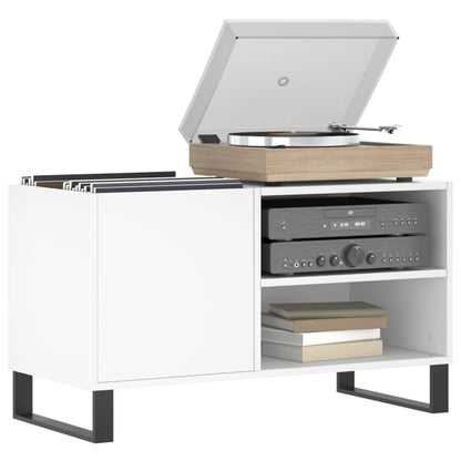Mobile Porta Dischi Bianco 85x38x48 cm in Legno Multistrato - homemem39