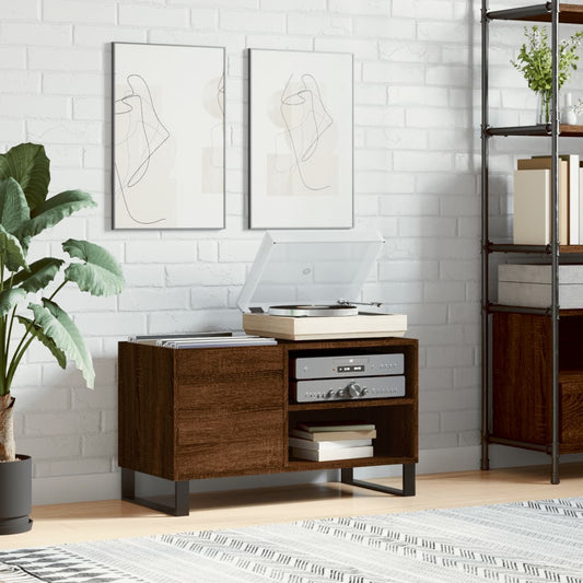 Mobile Porta Dischi Rovere Marrone 85x38x48cm Legno Multistrato - homemem39