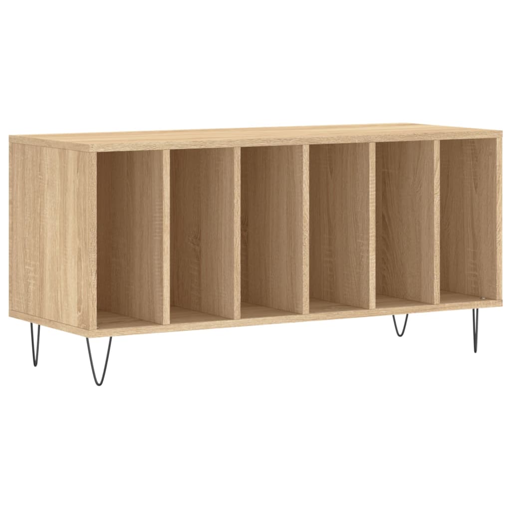 Mobile Porta Dischi Rovere Sonoma 100x38x48cm Legno Multistrato - homemem39