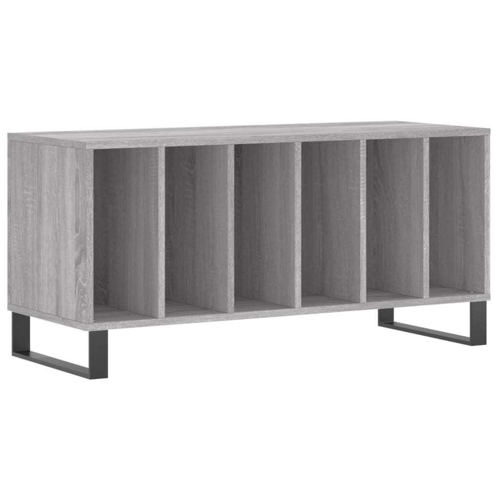 Mobile Porta Dischi Grigio Sonoma 100x38x48cm Legno Multistrato - homemem39