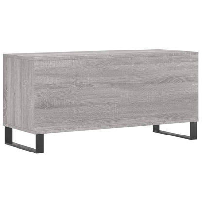 Mobile Porta Dischi Grigio Sonoma 100x38x48cm Legno Multistrato - homemem39