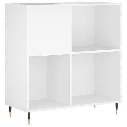 Mobile Porta Dischi Bianco 84,5x38x89 cm in Legno Multistrato