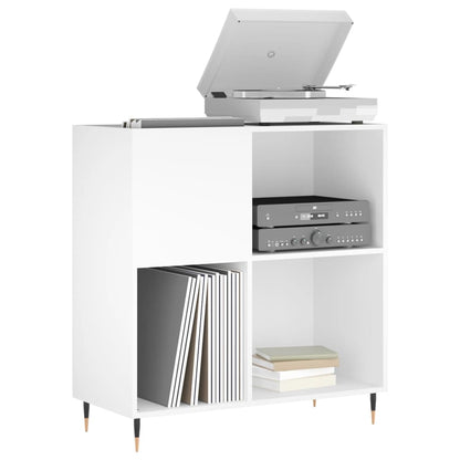 Mobile Porta Dischi Bianco 84,5x38x89 cm in Legno Multistrato