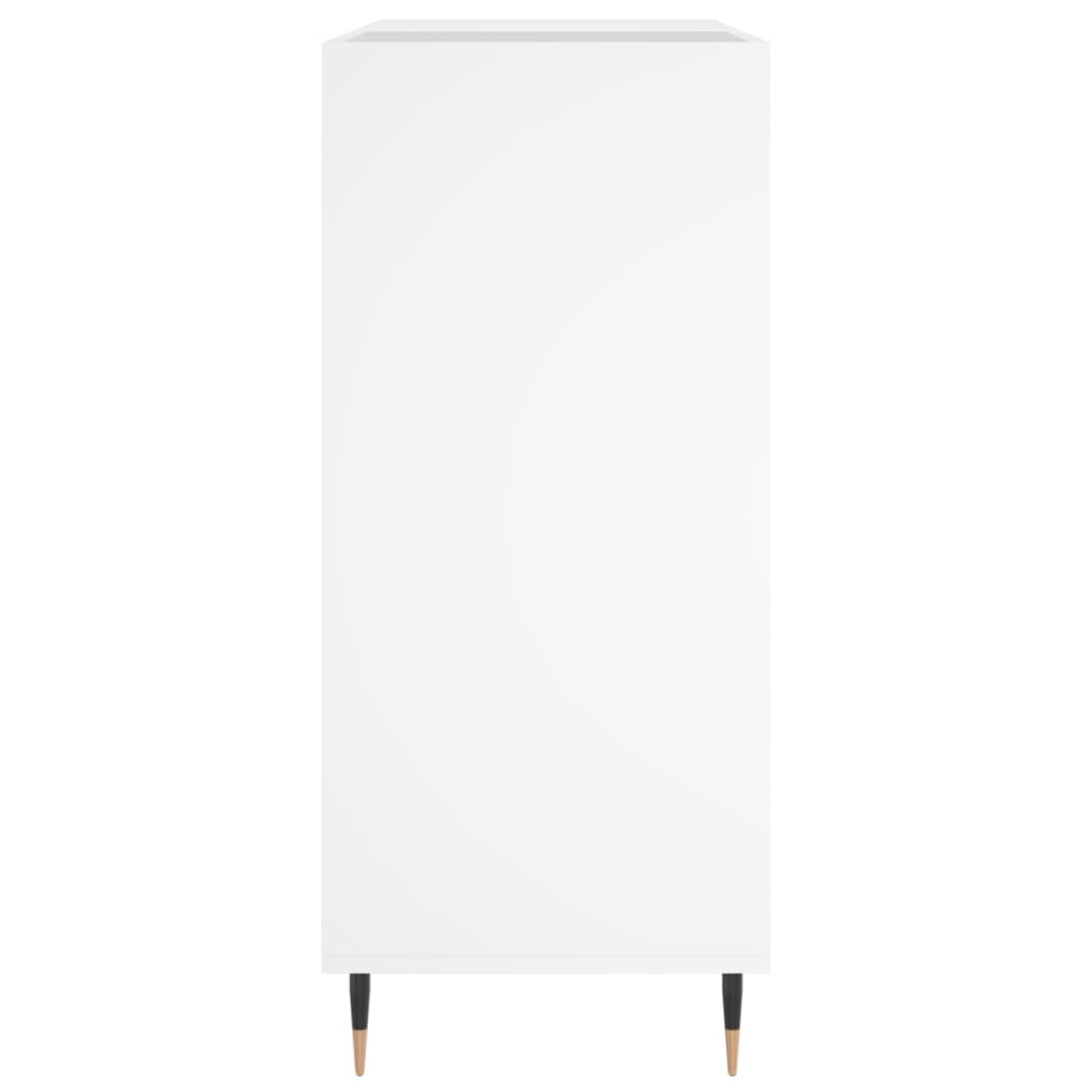 Mobile Porta Dischi Bianco 84,5x38x89 cm in Legno Multistrato
