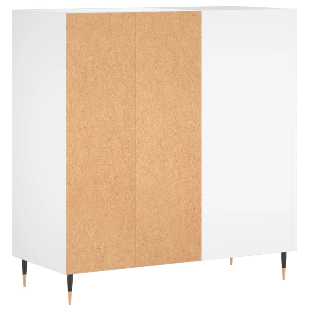 Mobile Porta Dischi Bianco 84,5x38x89 cm in Legno Multistrato