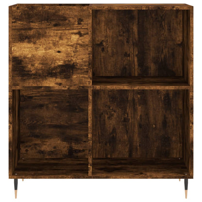 Mobile Porta Dischi Rovere Fumo 84,5x38x89 cm Legno Multistrato - homemem39