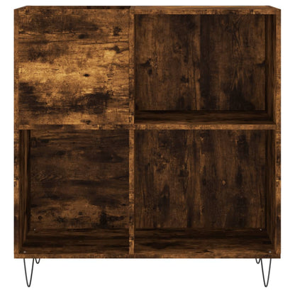 Mobile Porta Dischi Rovere Fumo 84,5x38x89 cm Legno Multistrato - homemem39