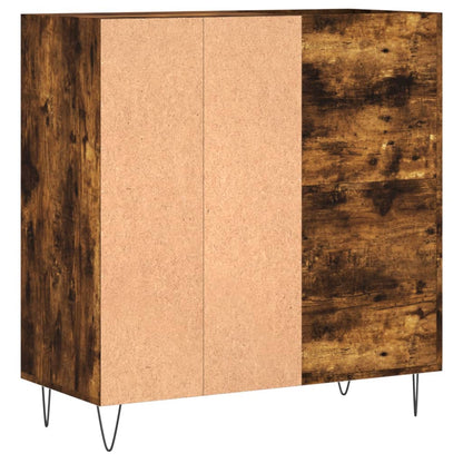 Mobile Porta Dischi Rovere Fumo 84,5x38x89 cm Legno Multistrato - homemem39