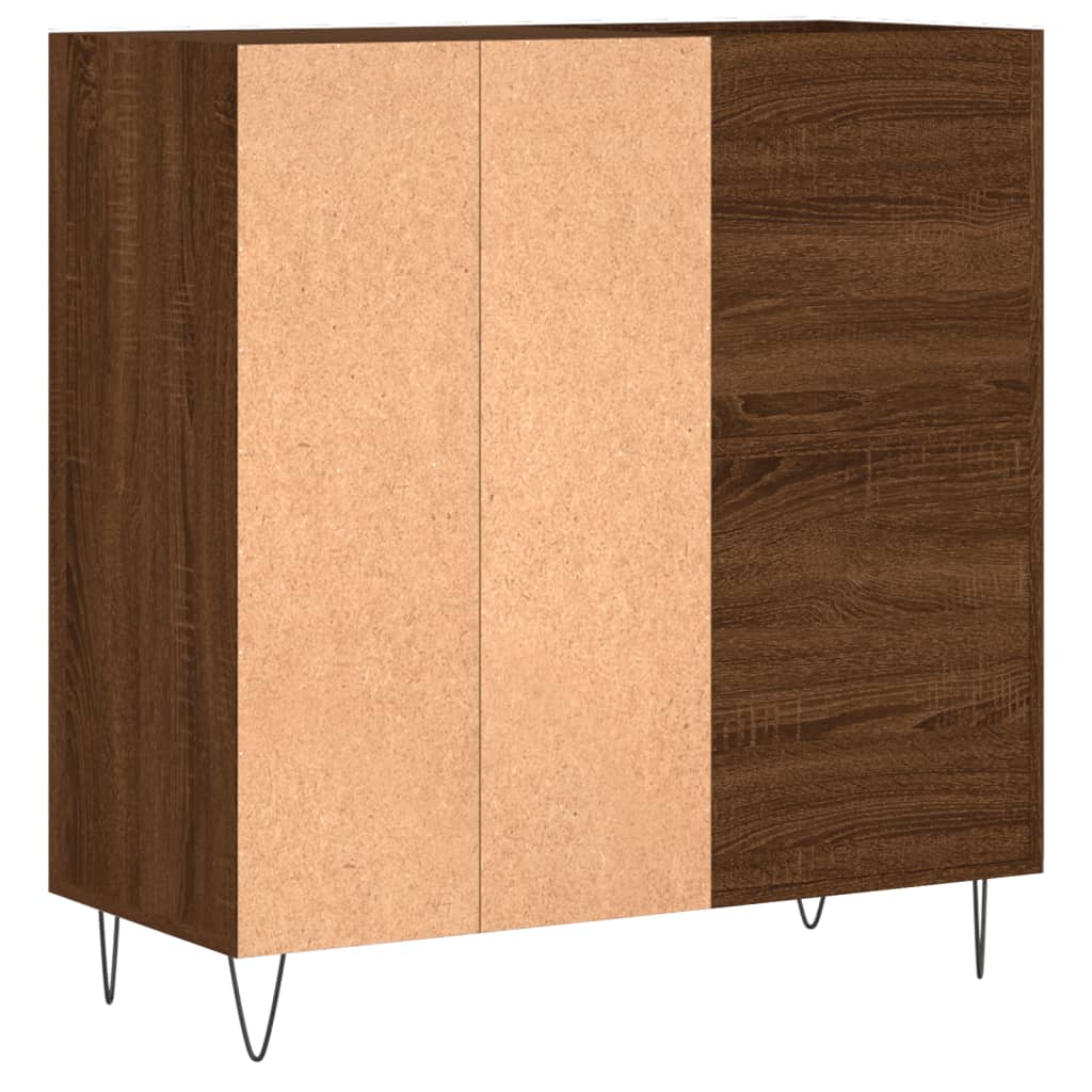 Mobile Porta Dischi Rovere Marrone 84,5x38x89 Legno Multistrato - homemem39