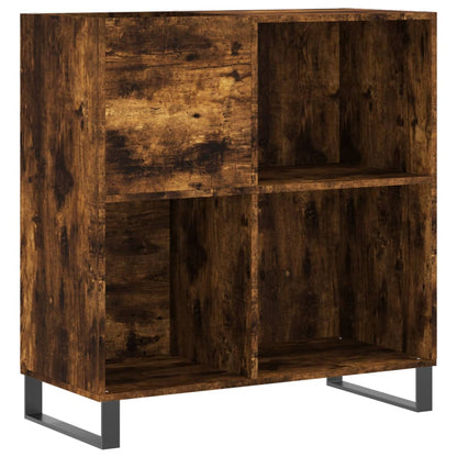 Mobile Porta Dischi Rovere Fumo 84,5x38x89 cm Legno Multistrato - homemem39