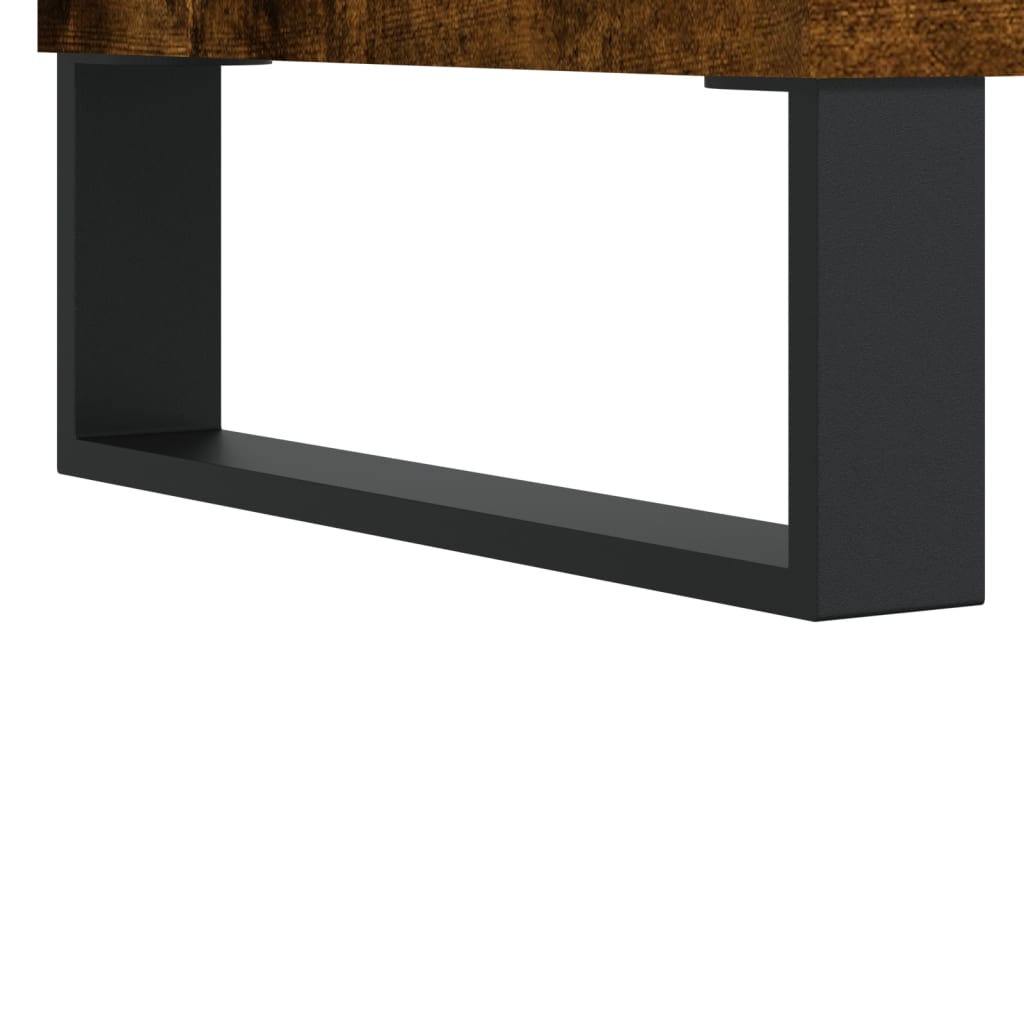 Mobile Porta Dischi Rovere Fumo 84,5x38x89 cm Legno Multistrato - homemem39