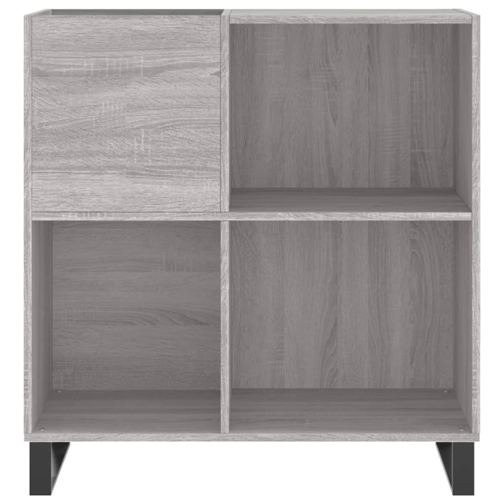 Mobile Porta Dischi Grigio Sonoma 84,5x38x89 Legno Multistrato - homemem39