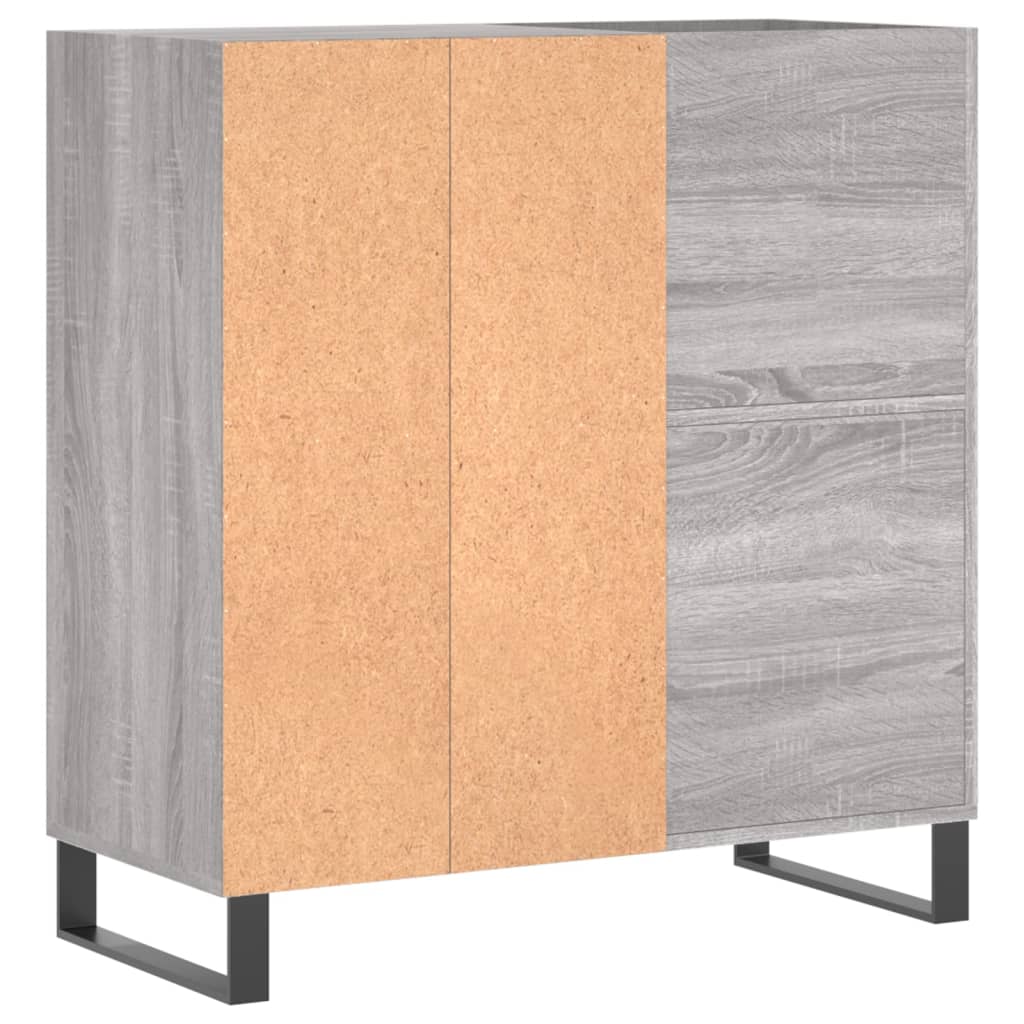 Mobile Porta Dischi Grigio Sonoma 84,5x38x89 Legno Multistrato - homemem39