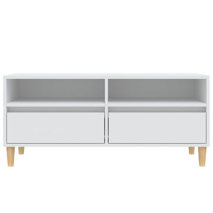 Mobile Porta TV Bianco 100x34,5x44,5 cm in Legno Multistrato