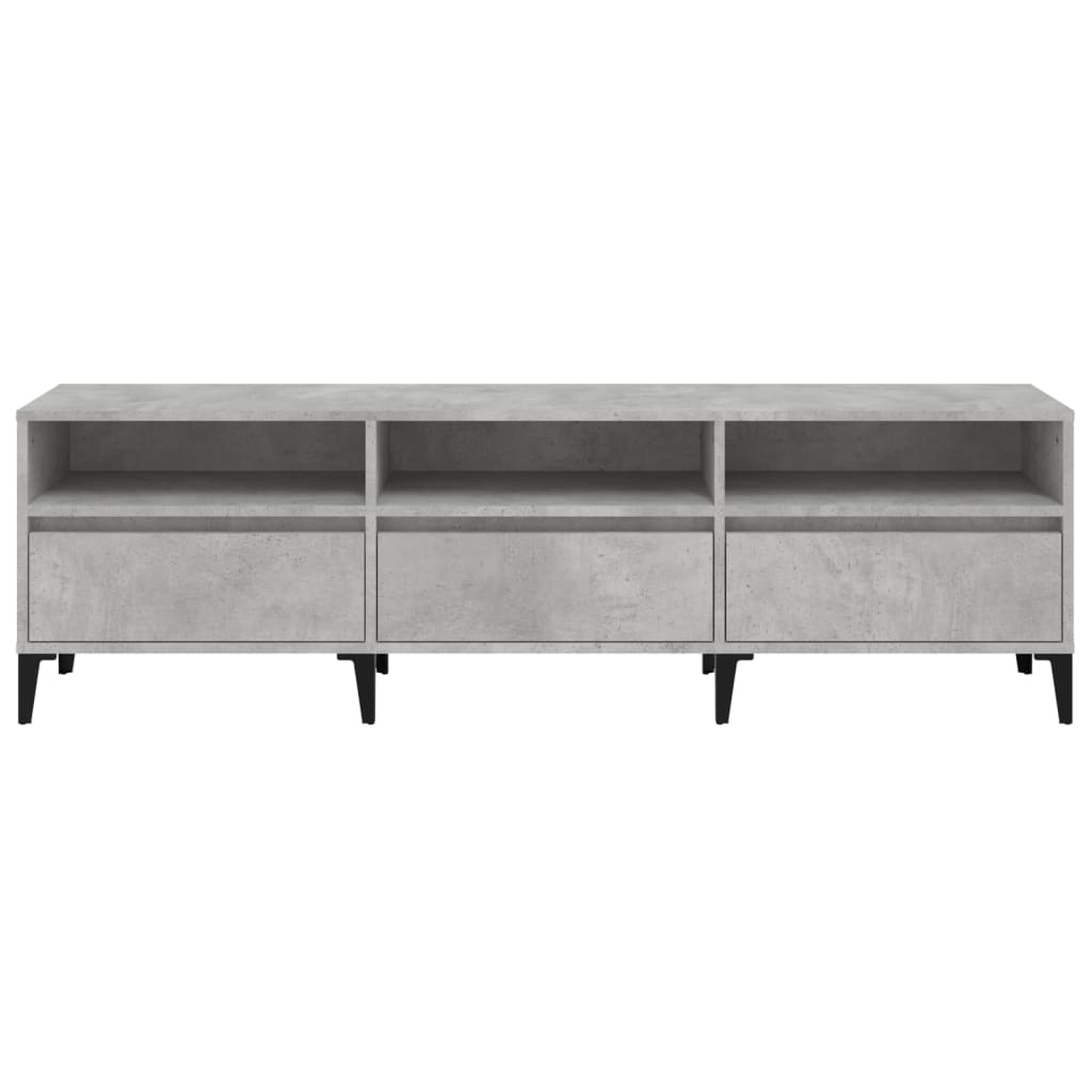 Mobile TV Grigio Cemento 150x30x44,5 cm Legno Multistrato - homemem39