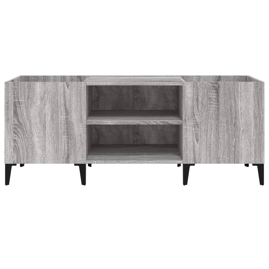 Mobile Porta Dischi Grigio Sonoma 121x38x48cm Legno Multistrato - homemem39