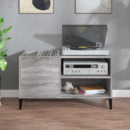 Mobile Porta Dischi Grigio Sonoma 84,5x38x48 Legno Multistrato - homemem39