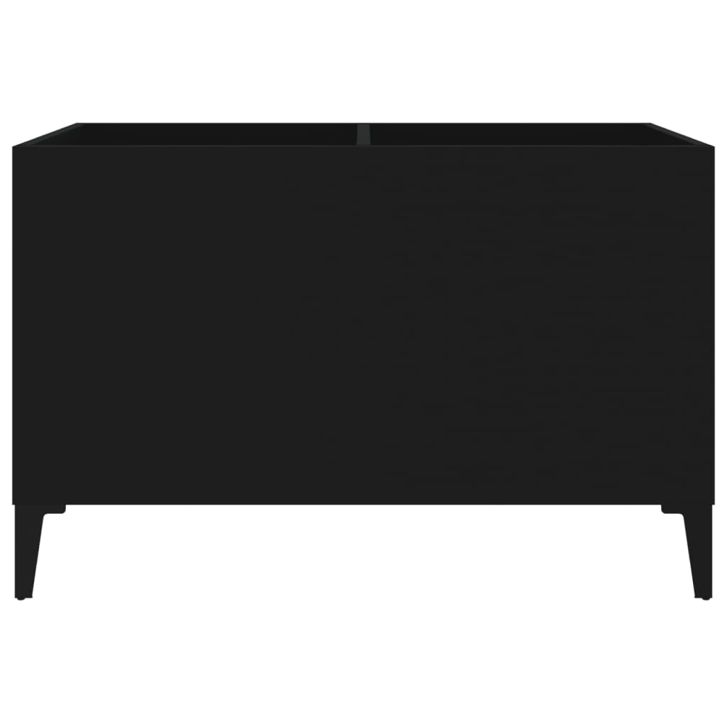 Mobile Porta Dischi Nero 74,5x38x48 cm in Legno Multistrato - homemem39