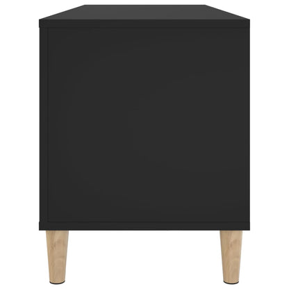 Mobile Porta Dischi Nero 100x38x48 cm in Legno Multistrato - homemem39