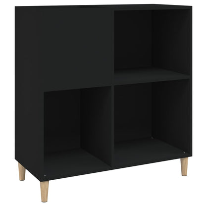 Mobile Porta Dischi Nero 84,5x38x89 cm in Legno Multistrato - homemem39