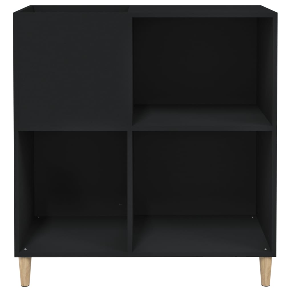 Mobile Porta Dischi Nero 84,5x38x89 cm in Legno Multistrato - homemem39