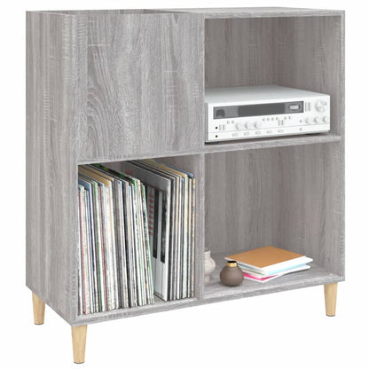 Mobile Porta Dischi Grigio Sonoma 84,5x38x89 Legno Multistrato - homemem39