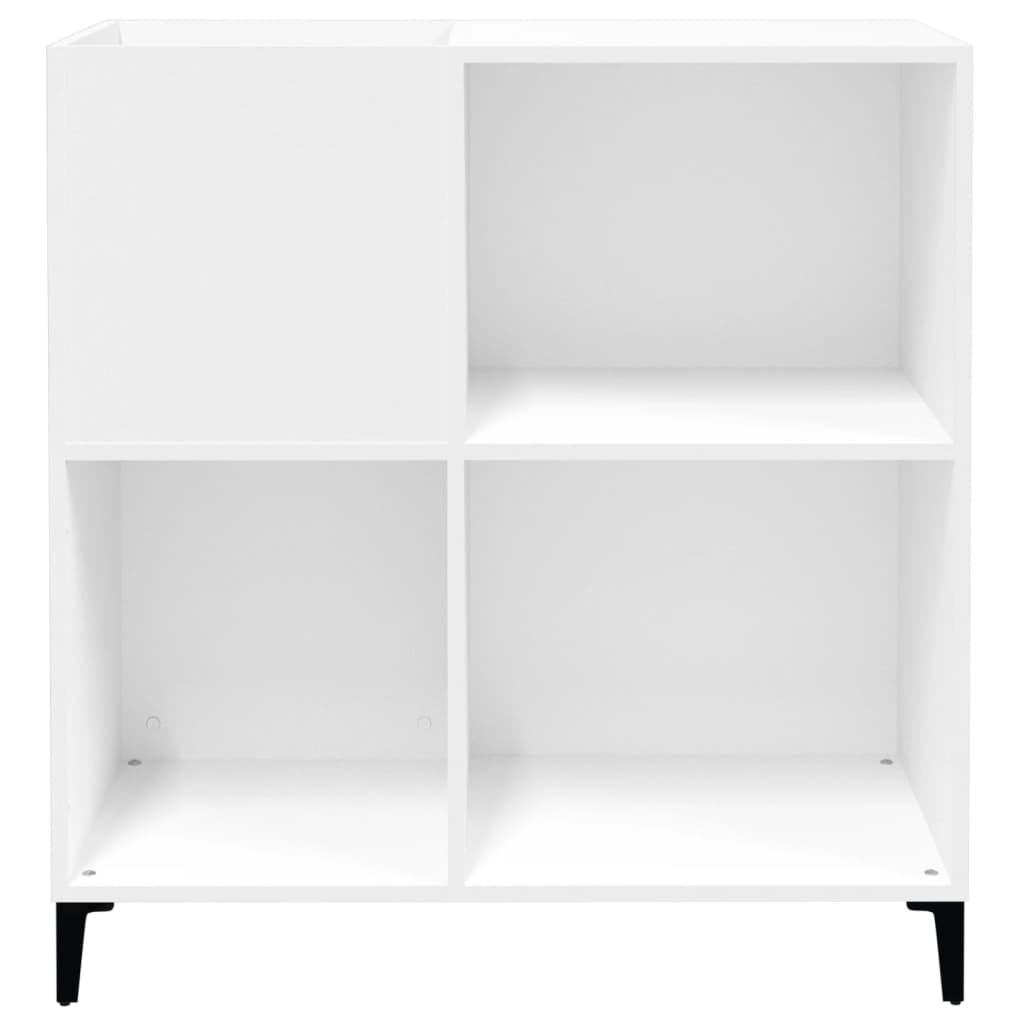 Mobile Porta Dischi Bianco 84,5x38x89 cm in Legno Multistrato - homemem39