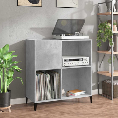 Mobile Porta Dischi Grigio Cemento 84,5x38x89 Legno Multistrato - homemem39