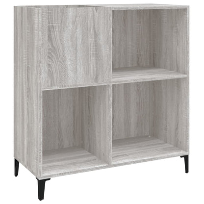 Mobile Porta Dischi Grigio Sonoma 84,5x38x89 Legno Multistrato - homemem39