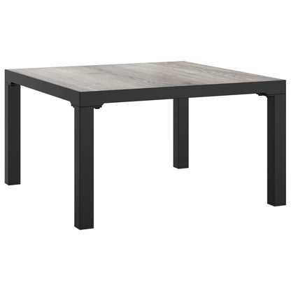 Set Salotto da Giardino 3 pz Nero e Grigio in Polyrattan | homemem39