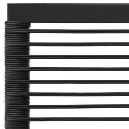 Set Salotto da Giardino 5 pz Nero e Grigio in Polyrattan | homemem39