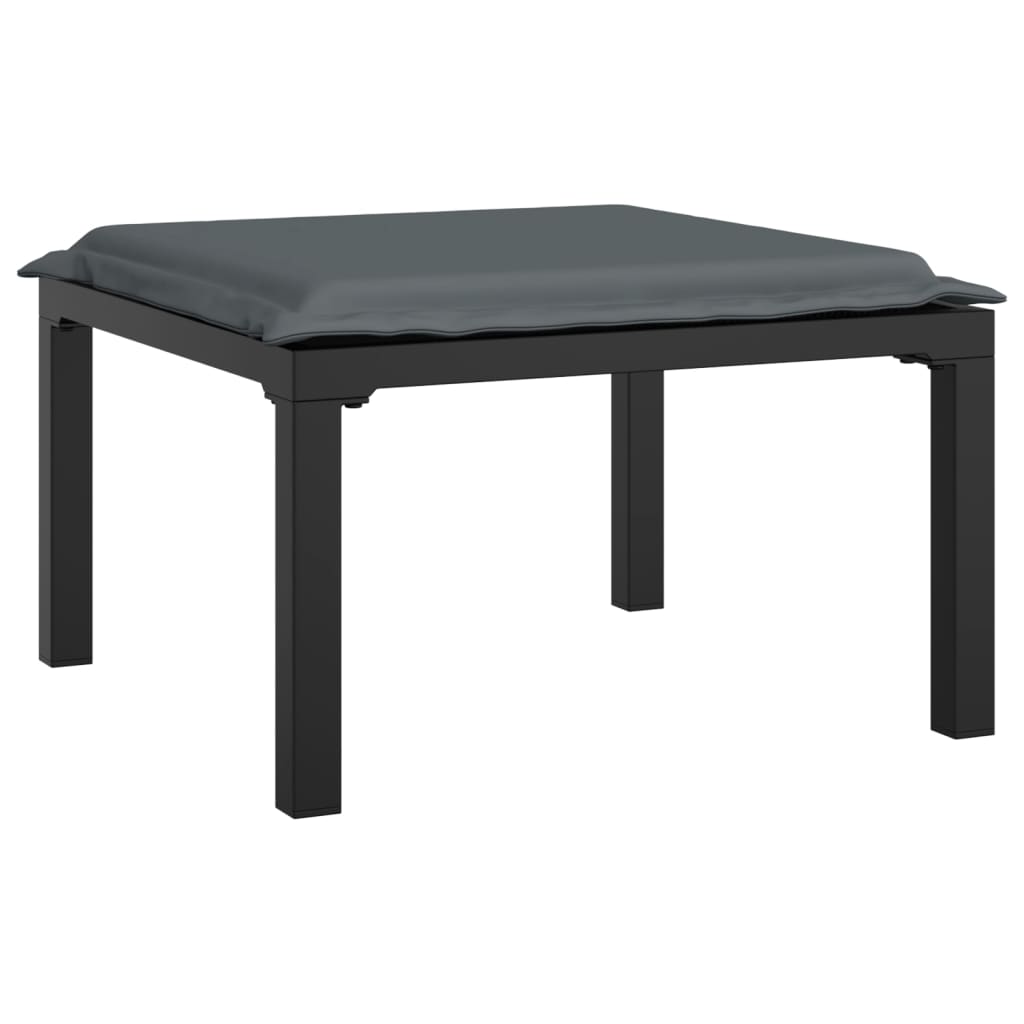 Set Salotto da Giardino 5 pz Nero e Grigio in Polyrattan | homemem39