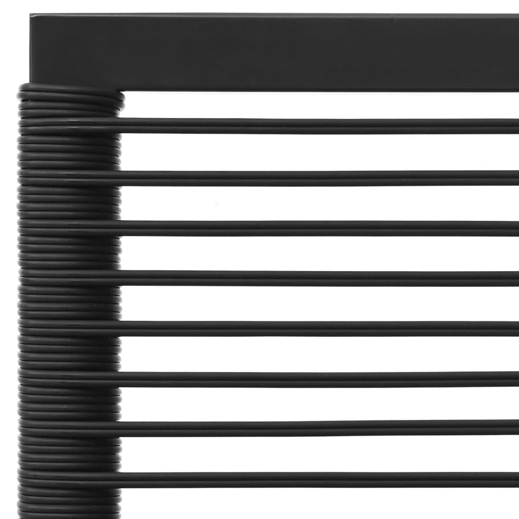 Set Salotto da Giardino 6 pz in Polyrattan Nero e Grigio | homemem39
