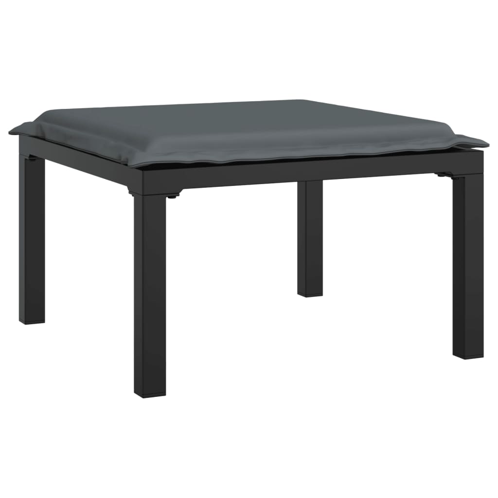 Set Salotto da Giardino 6 pz in Polyrattan Nero e Grigio | homemem39