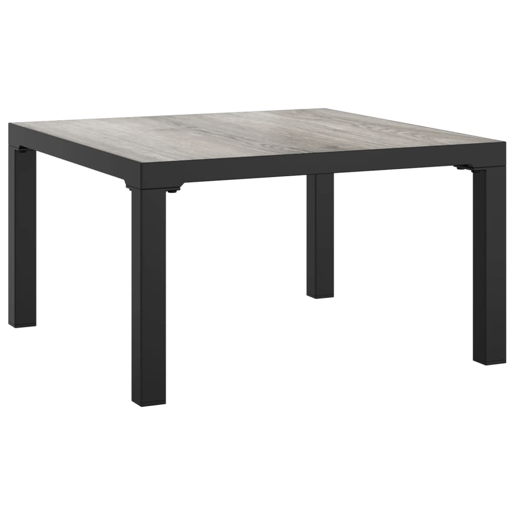 Set Salotto da Giardino 7 pz Nero e Grigio in Polyrattan | homemem39