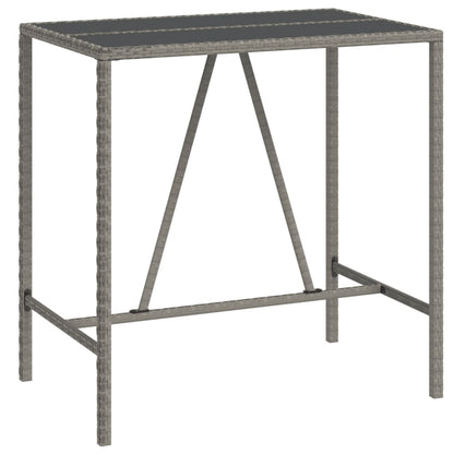 Set Bar da Giardino 5 pz con Cuscini in Polyrattan Grigio | homemem39