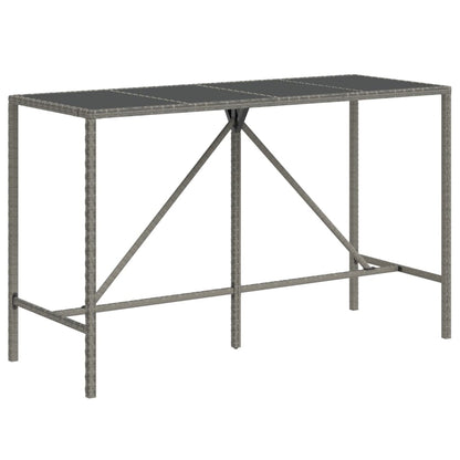 Set Bar da Giardino 11 pz con Cuscini in Polyrattan Grigio | homemem39