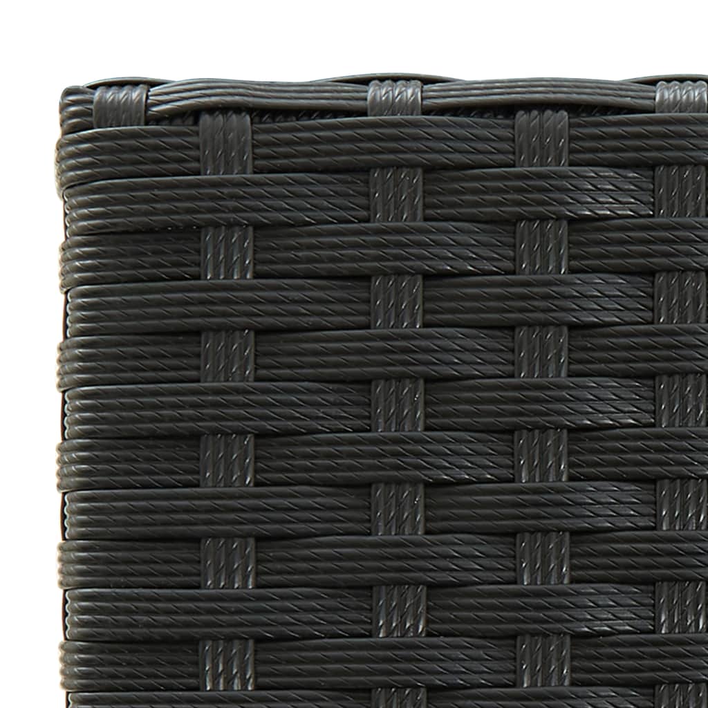 Set Bar da Giardino 3 pz Nero in Polyrattan | homemem39