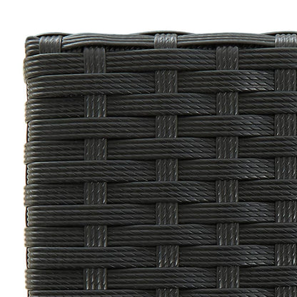 Set Bar da Giardino 3 pz Nero in Polyrattan | homemem39