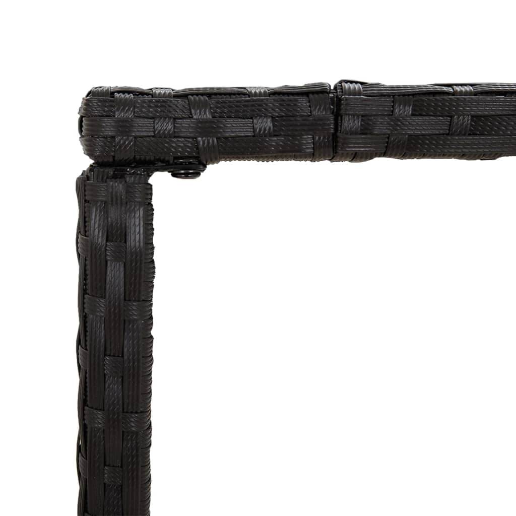 Set Bar da Giardino 3 pz Nero in Polyrattan | homemem39