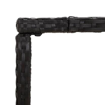 Set Bar da Giardino 3 pz Nero in Polyrattan | homemem39
