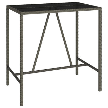 Set da Bar da Giardino 5 pz Grigio in Polyrattan | homemem39