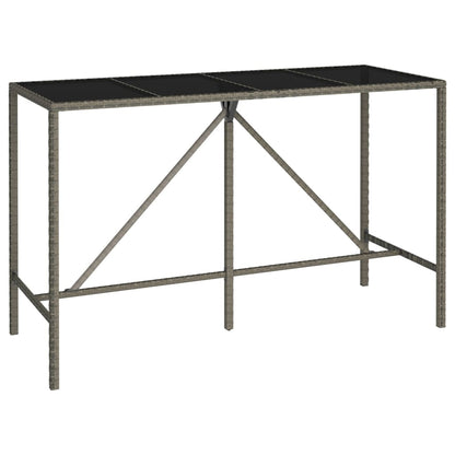 Set da Bar da Giardino 11 pz Grigio in Polyrattan | homemem39
