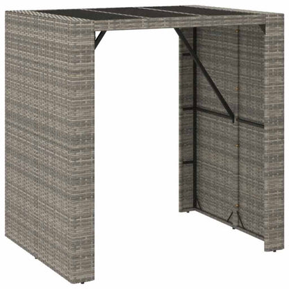Set da Bar da Giardino 5 pz Grigio in Polyrattan | homemem39