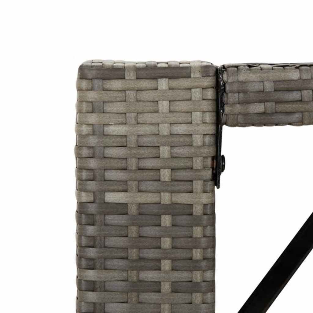 Set da Bar da Giardino 9pz Grigio in Polyrattan | homemem39