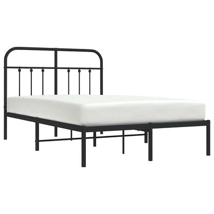 Giroletto con Testiera in Metallo Nero 120x190 cm | homemem39